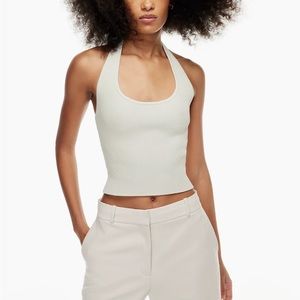 Babaton Sculpt Knit Backless Halter Top (lilac fog)